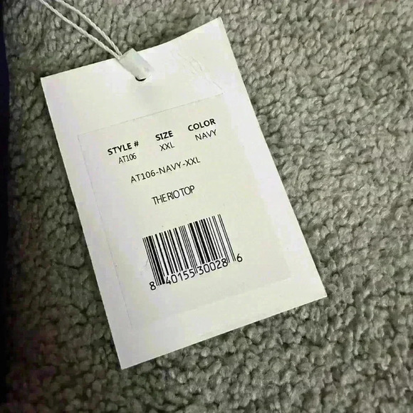 Andie Swim Bikini The Rio Top Navy Blue Size XXL - Picture 3 of 4